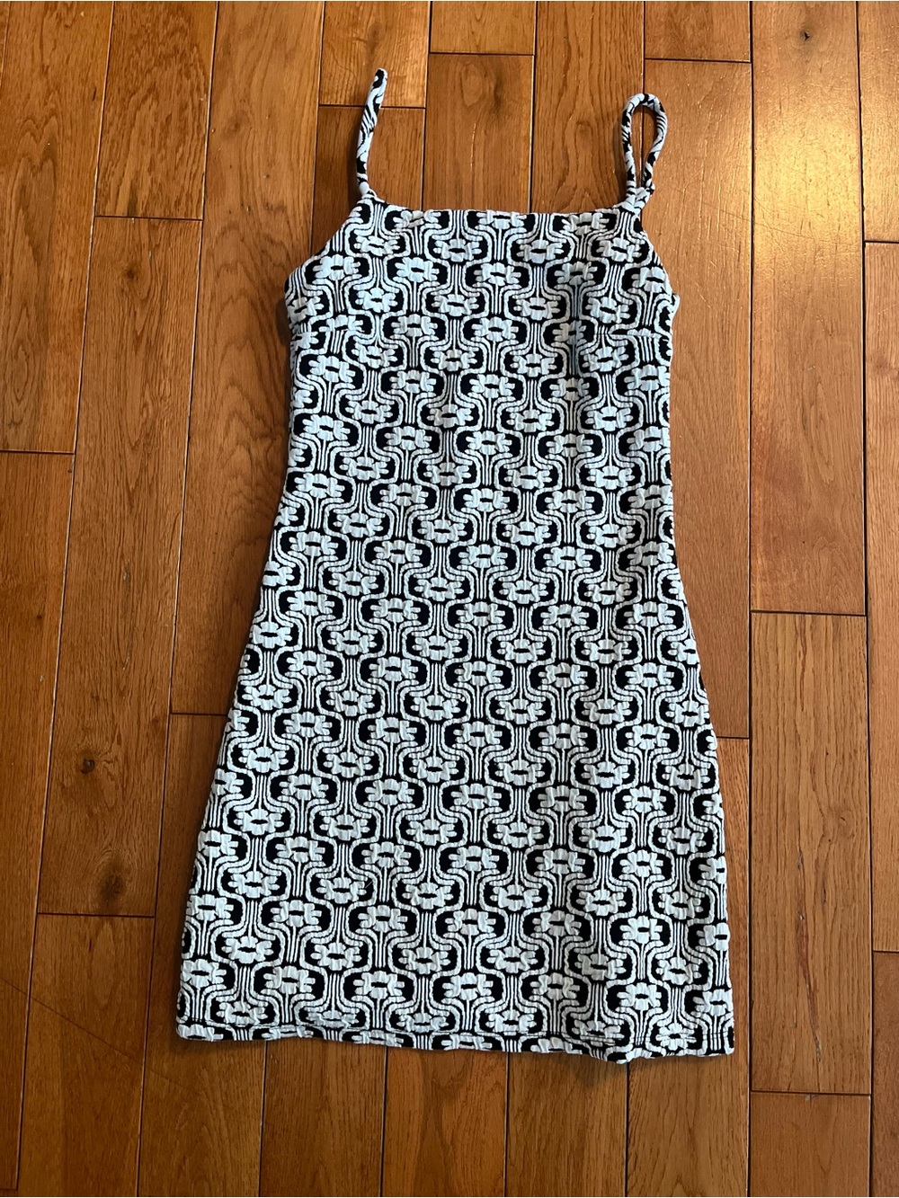 Altar’d State Black & White Patterned Mini Dress - Size XS